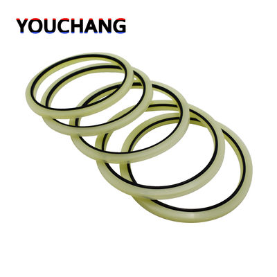 PU POM Hby Buffer Seal Yellow Excavator Track Adjuster Oil Seal Đối với xe thương mại